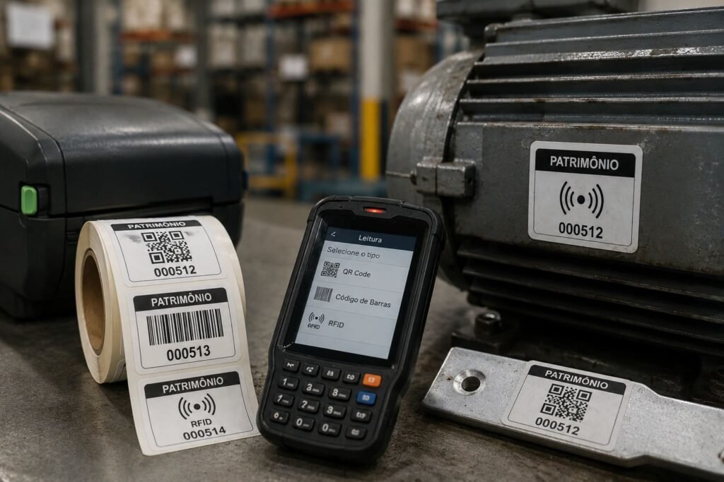 Etiquetas Patrimoniais com QR Code, Código de Barras ou RFID: Qual Escolher?