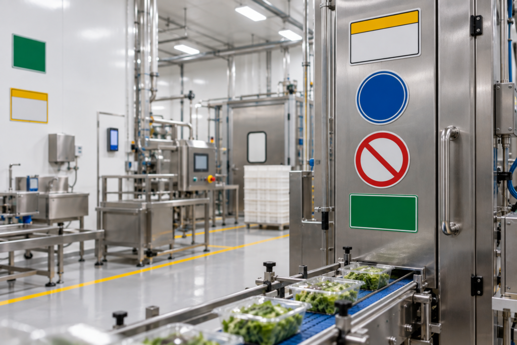 Sinalização para Indústrias Alimentícias: Materiais, Higiene, Lavagem e Durabilidade