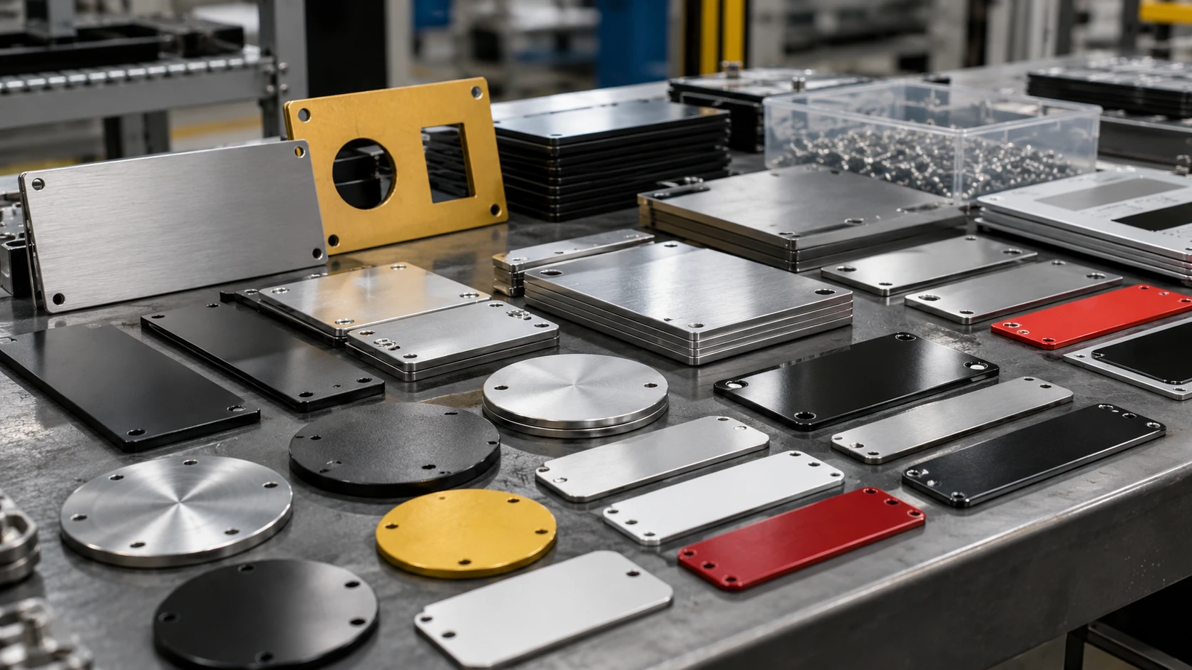 Placas e etiquetas industriais personalizadas em diferentes formatos, acabamentos e fixações